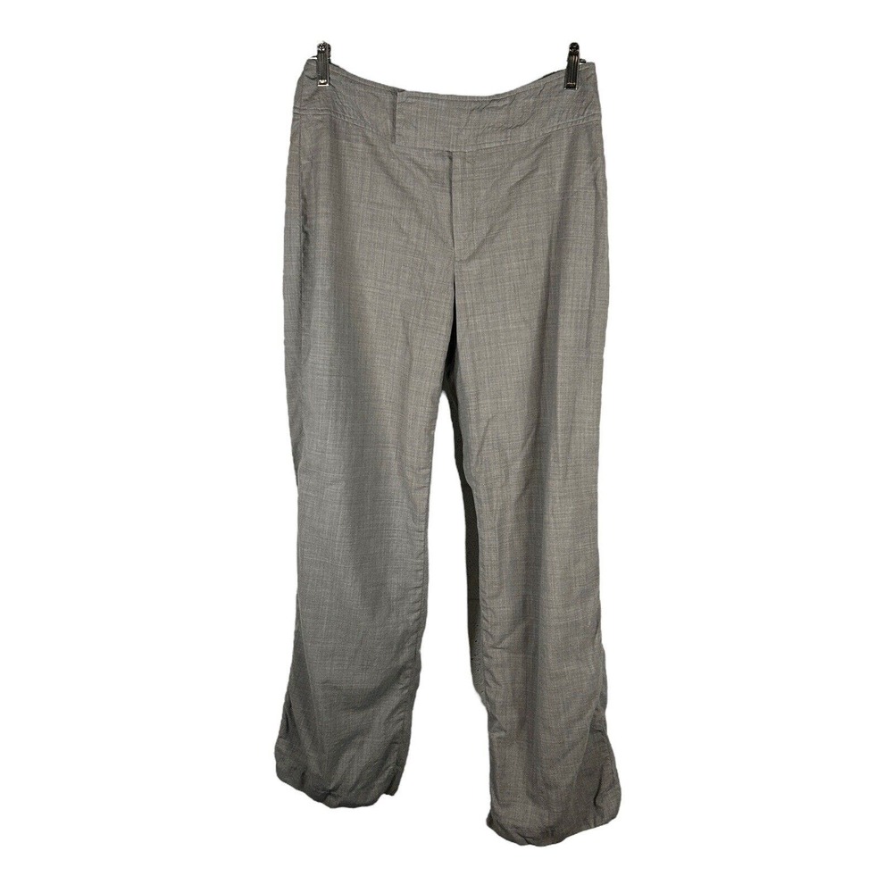 Banana Republic Size 10 Camden Fit Pants Wool Dress Trouser Wide Leg Office Gray